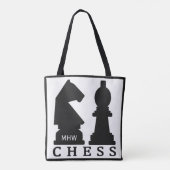 Sacs monochrome personnalisés CHESS (Dos)