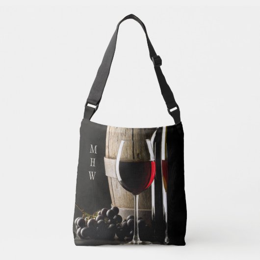 Sacs monogrammes personnalisés de Wine Lover (Devant)