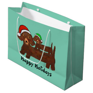 Sacs ornés de cadeau de teckels