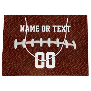 Sacs personnalisés de cadeau du football, votre