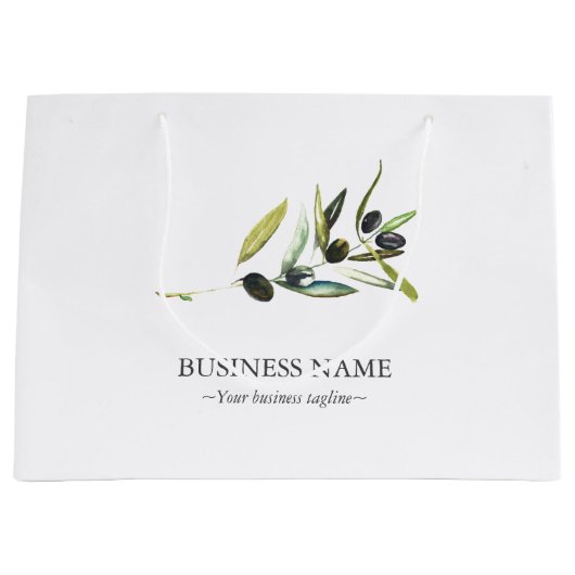 Sacs pour petites entreprises Aquarelle Olive Bran (Devant)