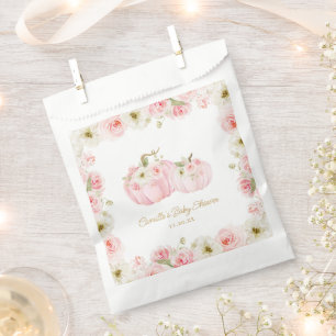 Sacs préférés Baby shower Citrouille rose