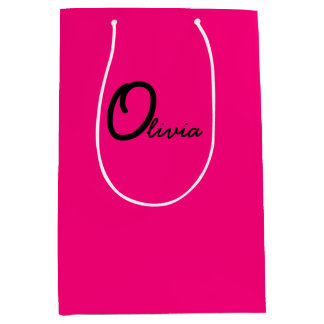 Sacs préférés de la fête personnalisée rose