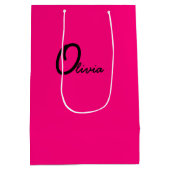 Sacs préférés de la fête personnalisée rose (Dos)