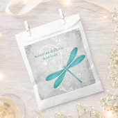 Sacs préférés de mariage de libellules turquoises (Coupé)