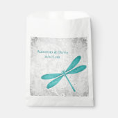 Sacs préférés de mariage de libellules turquoises (Devant)