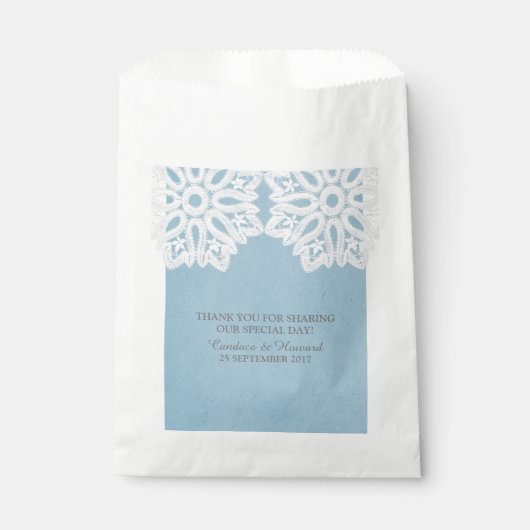 Sacs préférés en dentelle bleu élégant (Devant)