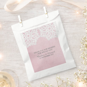 Sacs préférés en dentelle rose