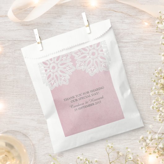 Sacs préférés en dentelle rose (Coupé)