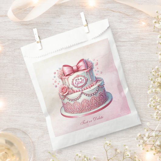 Sacs préférés Gâteau Rose de Bow (Coupé)