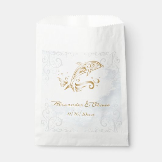 Sacs préférés pour mariage dauphin or (Devant)