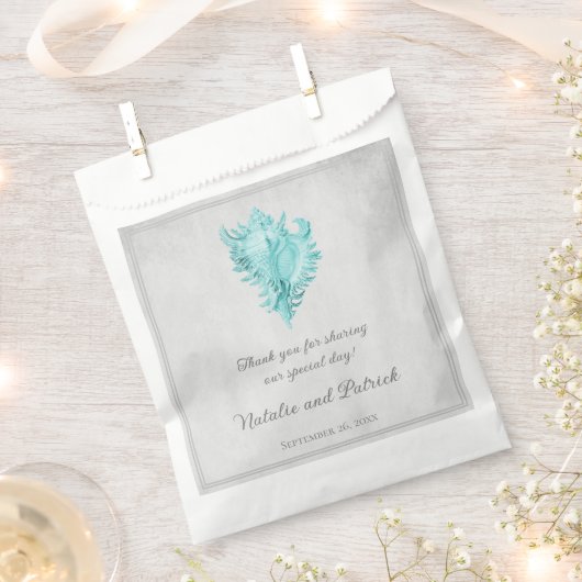 Sacs préférés turquoise Conch Shell Wedding (Coupé)