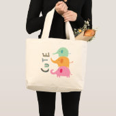 Sacs Tote Éléphant Mignon (Devant (produit))