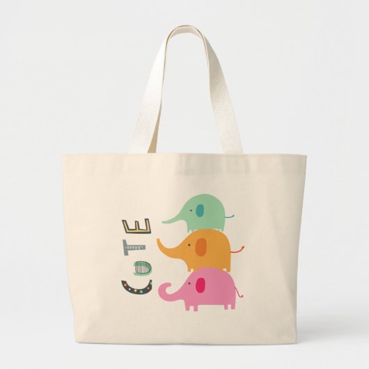 Sacs Tote Éléphant Mignon (Devant)