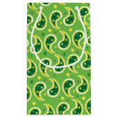 Sacs verts de cadeau de Noël de motif de Paisley (Dos)