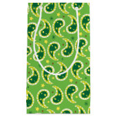 Sacs verts de cadeau de Noël de motif de Paisley (Devant)