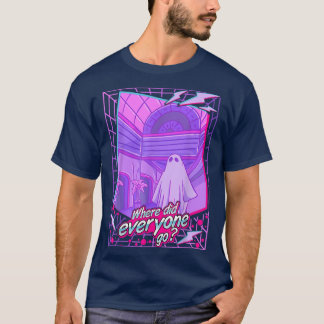 Sad 1980s Vaporwave plaat Ghost Aesthetisch re T-shirt