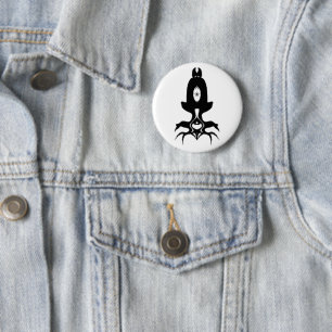 Sad alien bobby sketch ronde button 5,7 cm