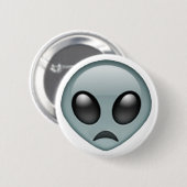 Sad Alien Emoji Ronde Button 5,7 Cm (Voorkant /achterkant)