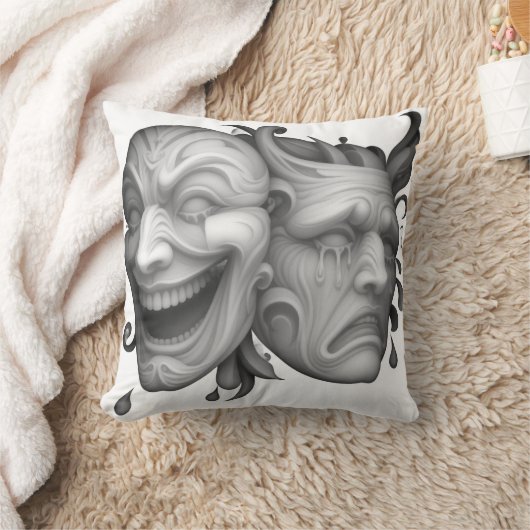 Sad and Happy faces Kussen (Deken)