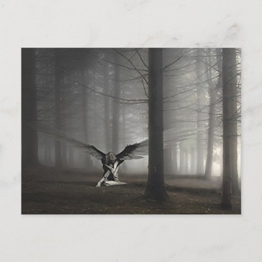 Sad Angel in de Bossen Briefkaart (Voorkant)