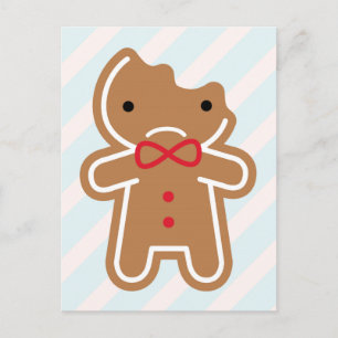 Sad Bitten Kawaii Gingerbrood Man Briefkaart