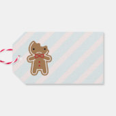 Sad Bitten Kawaii Gingerbrood Man Cadeaulabel (Achterkant Horizontaal)