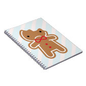 Sad Bitten Kawaii Gingerbrood Man Notitieboek (Rechterzijde)