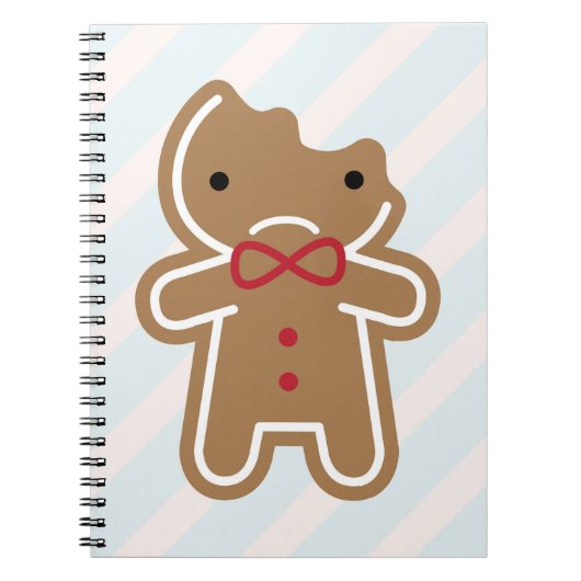 Sad Bitten Kawaii Gingerbrood Man Notitieboek (Voorkant)