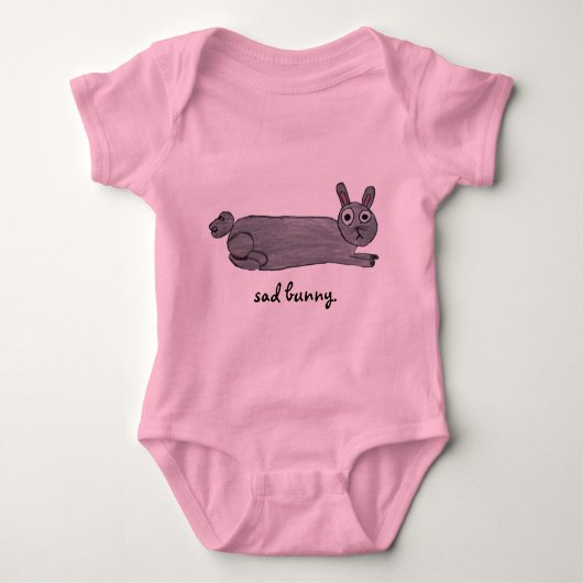 Sad Bunny Baby Romper (Voorkant)