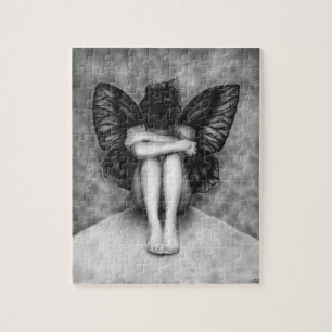 Sad Butterfly Girl Puzzle Legpuzzel