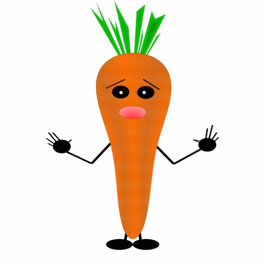 Sad Carrot van Kenneth Yoncich Fotobeeldje Sleutelhanger (Voorkant)