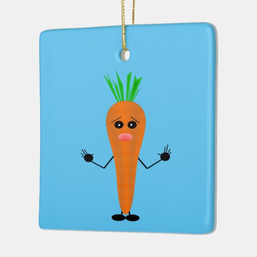 Sad Carrot van Kenneth Yoncich Keramisch Ornament (Links)