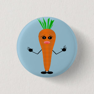Sad Carrot van Kenneth Yoncich Ronde Button 3,2 Cm