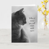 Sad Cat Animal Kaart (Gele Bloem)