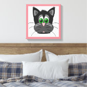 SAD CAT CANVAS AFDRUK (Insitu (Slaapkamer))