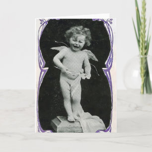 Sad Cherub Angel Print Bedankkaart