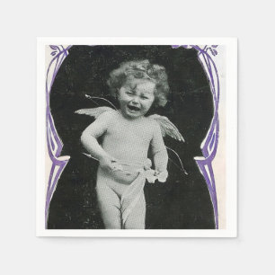 Sad Cherub Angel Print Servet