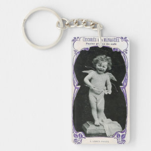 Sad Cherub Angel Print Sleutelhanger