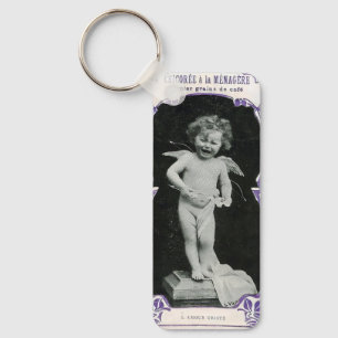 Sad Cherub Angel Print Sleutelhanger