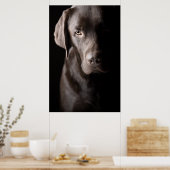 Sad Chocolate Labrador Puppy Poster (Keuken)