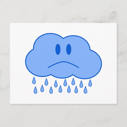 Sad Cloud Briefkaart (Voorkant)