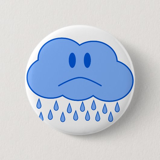 Sad Cloud Ronde Button 5,7 Cm (Voorkant)