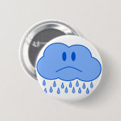 Sad Cloud Ronde Button 5,7 Cm (Voorkant /achterkant)