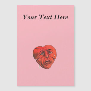 Sad Crying Red Heart Face