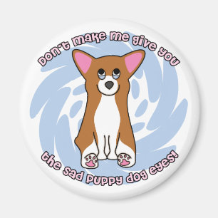 Sad Dog Eyes Pembroke Welsh Corgi Magnet Magneet