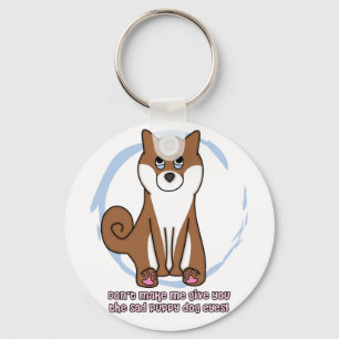 Sad Dog Eyes Shiba Inu Sleutelhanger