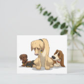 Sad Dogs Briefkaart (Staand voorkant)