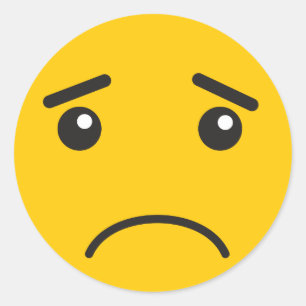 Sad Emoji Ronde Sticker