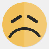 Sad Emoji Ronde Sticker (Voorkant)